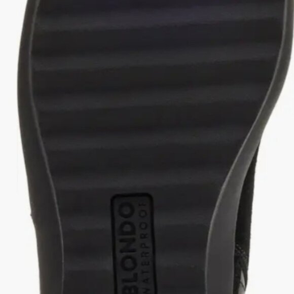BLONDO WATERPROOF BLACK SUEDE WEDGE BOOTIE SIZE 9 MEDIUM - Picture 4 of 7